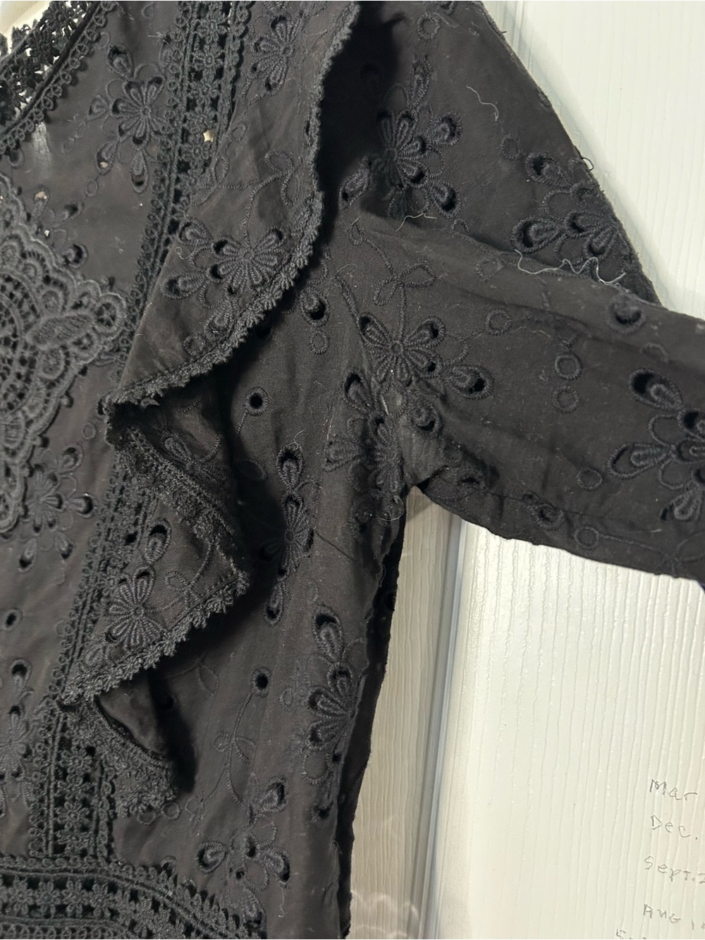 The Kooples Solar Flowers Cotton Broderie Top - Picture 7 of 12